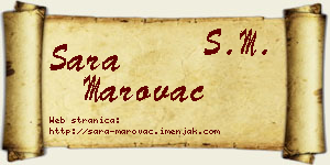 Sara Marovac vizit kartica